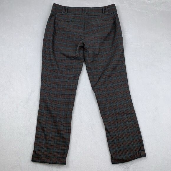 Anthropologie Cartonnier Women's Dress Pants Size 10 Striped Plaid Soft - Picture 2 of 9
